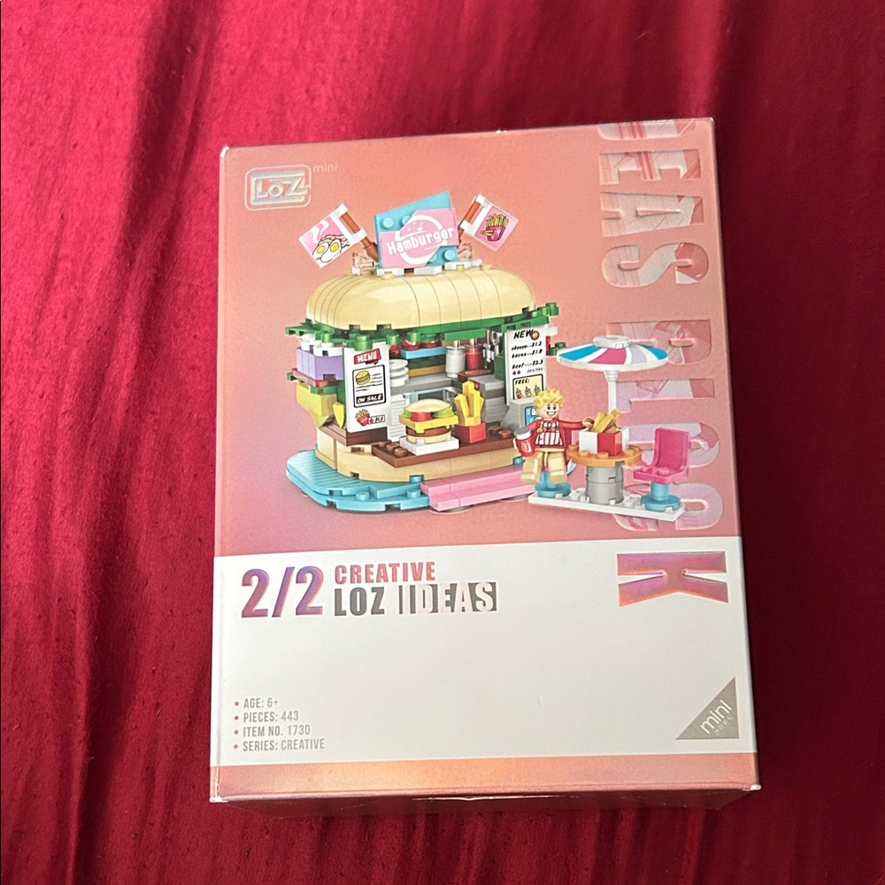 Lego Mini Fast Food Diner Set - Pink, Blue, Yellow, Green
